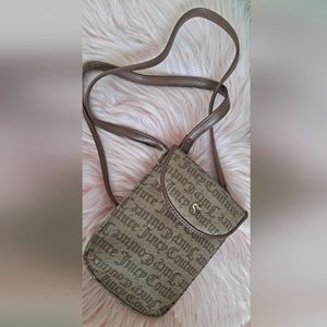 Juicy Couture Cell Phone & Cards Mini Crossbody Purse Brown. Used